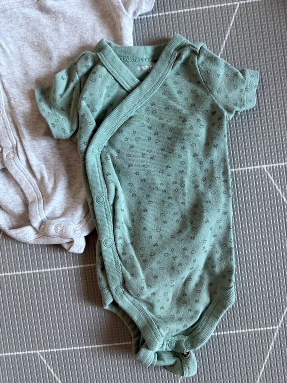 Simple Joys|Baby boy or gender neutral Cotton Kimono Onesie Bodysuit SET,neutral - Picture 2 of 9